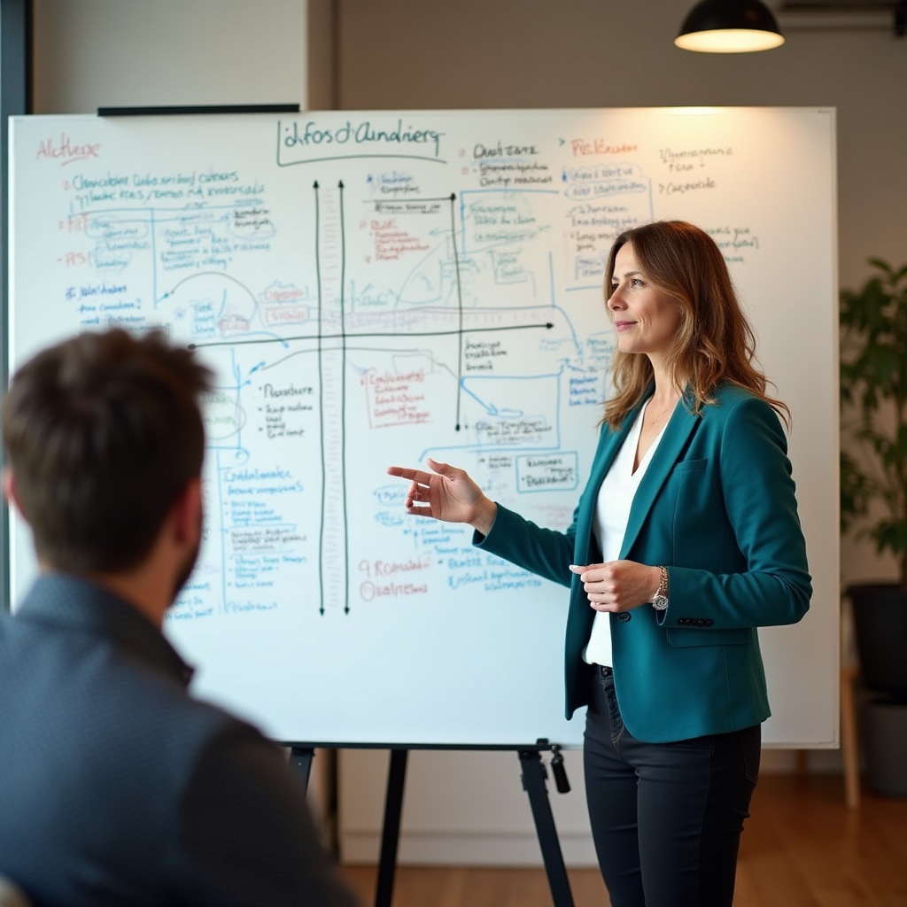 Práca s plánovacou tabuľou počas konzultácie